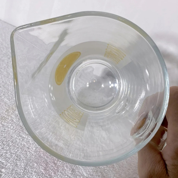 Vintage Cerve Italian Frosted Glass Lemon Lemonade Pitcher - Picture 9 of 11